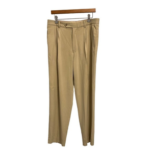 Tommy Bahama Silk Blend Khaki Pants 34 x 32 Pleated‎ Pre-owned